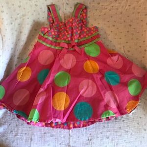 Pink polka dot dress